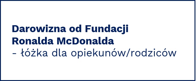 Darowizna od Fundacji Ronalda McDonalda