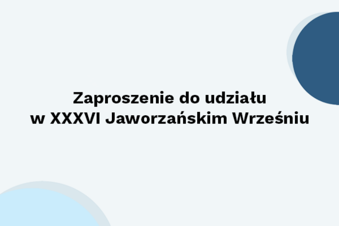 Zaproszenie do udziału w XXXVI Jaworzańskim Wrześniu i odwiedzenia stoiska Szpitala